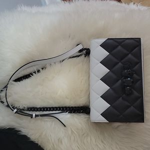 ALEXANDER MCQUEEN Small jewel quilted black nappa satchel